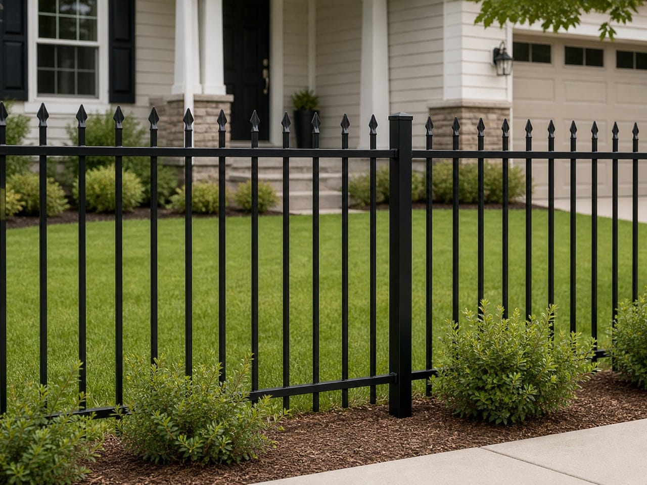 Aluminum fence property line