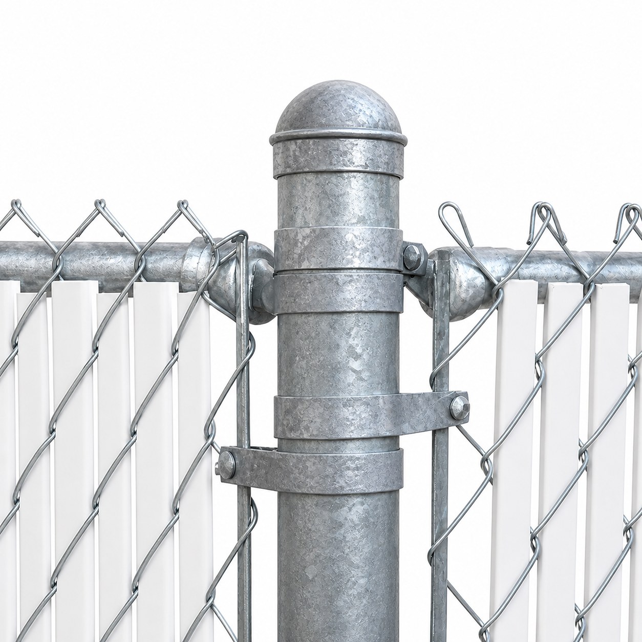 Black chain link fence with gate