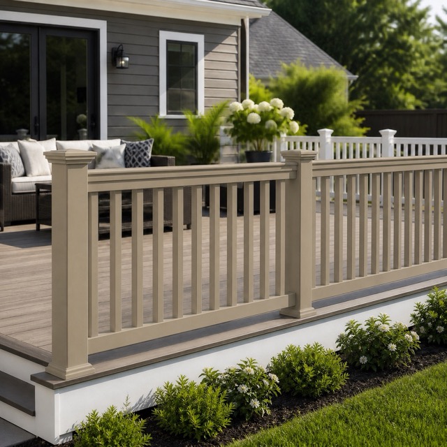 Adobe vinyl railing detail