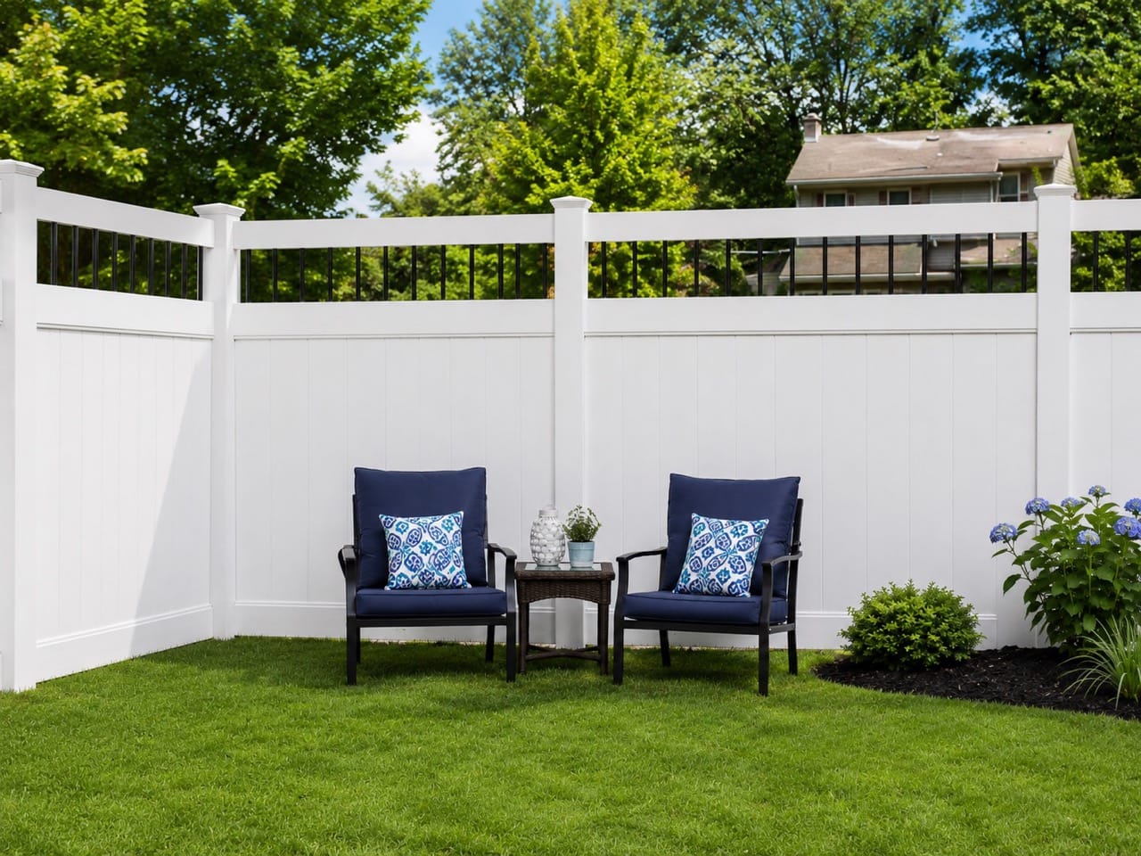 Vinyl fence installation example 2