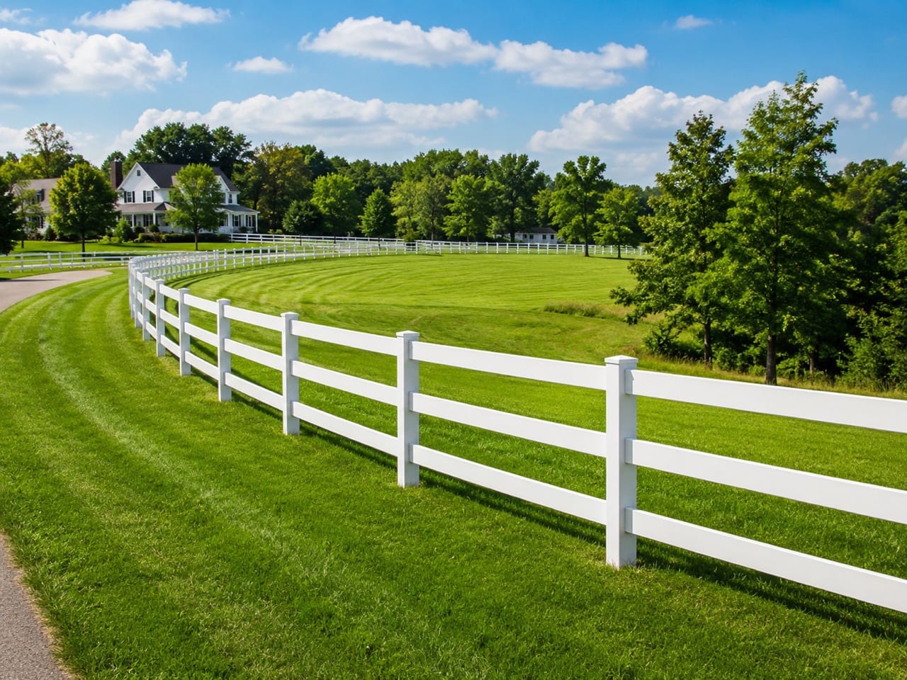 Vinyl fence installation example 4