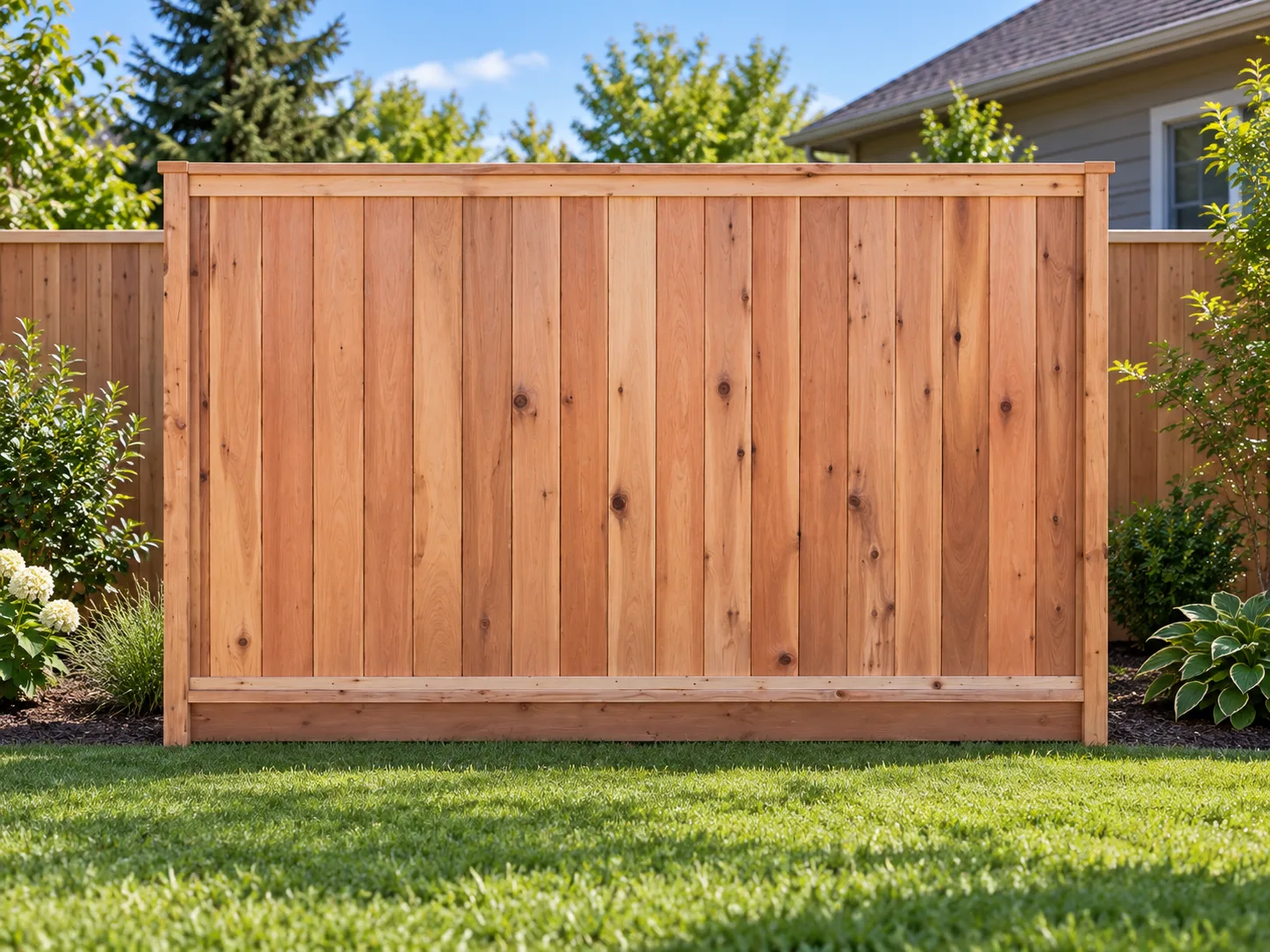 Western Red Cedar solid privacy fence panel