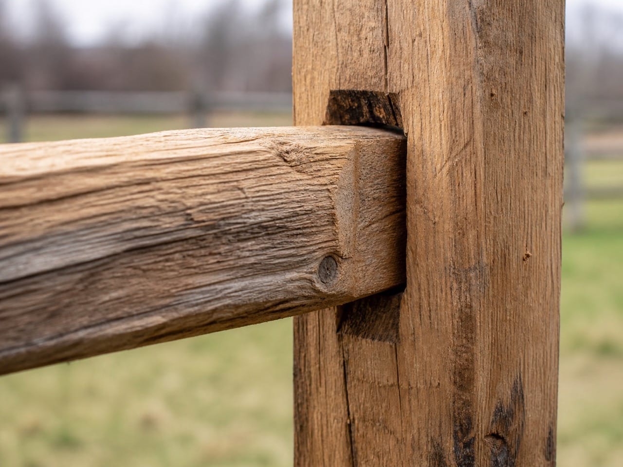 Split rail fence