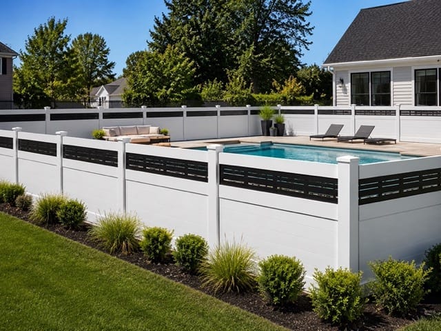 Boardwalk vinyl fence related installation example 2
