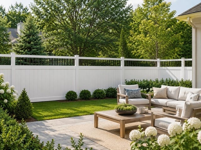 Chestertown Aluminum vinyl fence related installation example 1