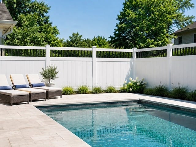 Chestertown Aluminum vinyl fence related installation example 2