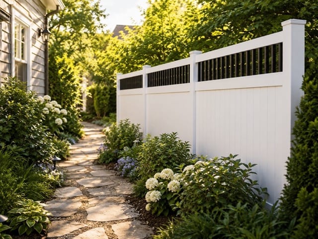 Chestertown Aluminum vinyl fence related installation example 3