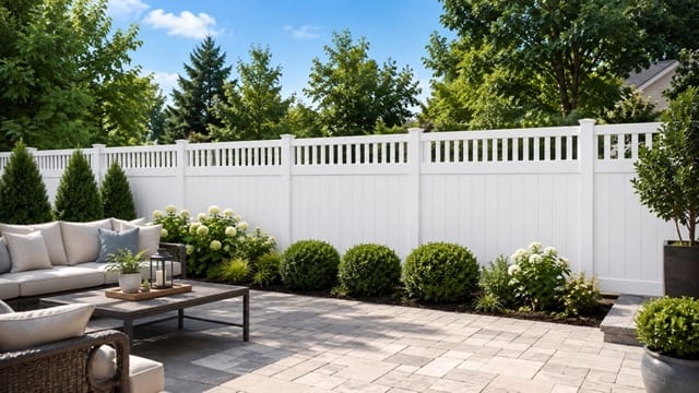Chestertown vinyl fence related installation example 1