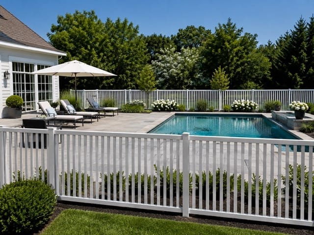 Hopewell TS vinyl fence related installation example 2