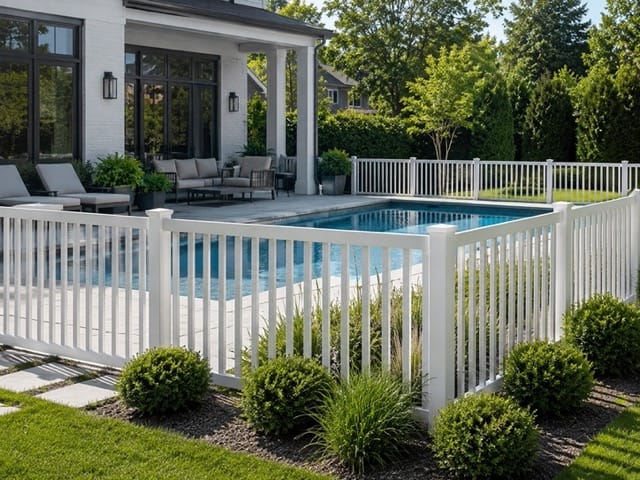 Hopewell vinyl fence related installation example 2