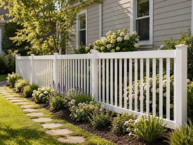 Hopewell vinyl fence related installation example 3