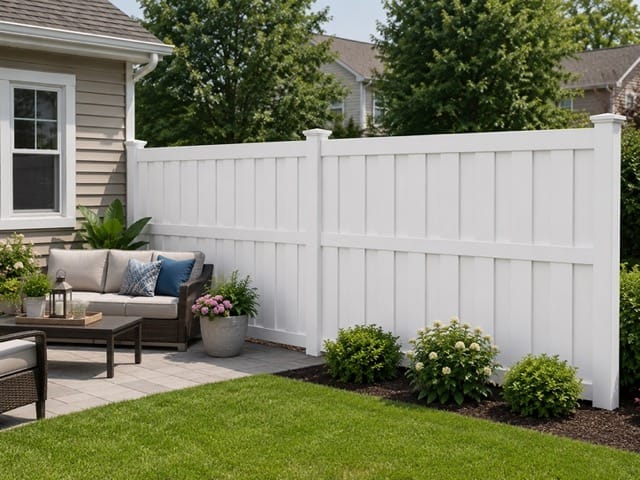 Lakeview vinyl fence related installation example 1
