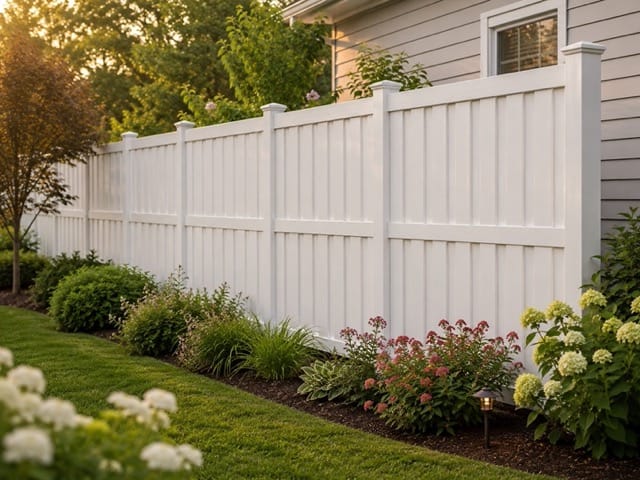 Lakeview vinyl fence related installation example 3