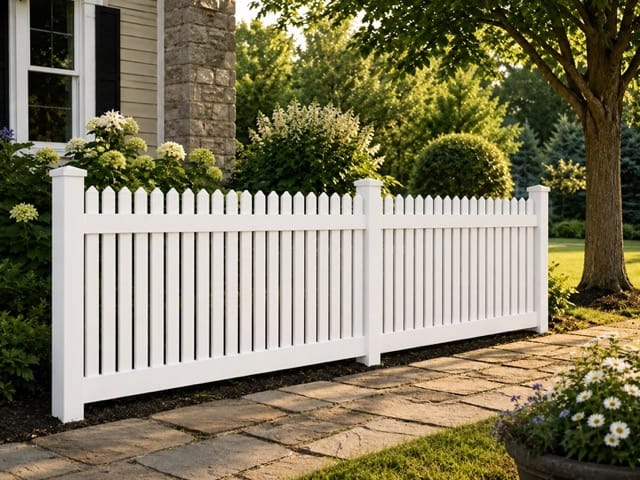 New Bedford TS vinyl fence related installation example 1