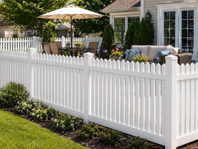 New Bedford TS vinyl fence related installation example 2