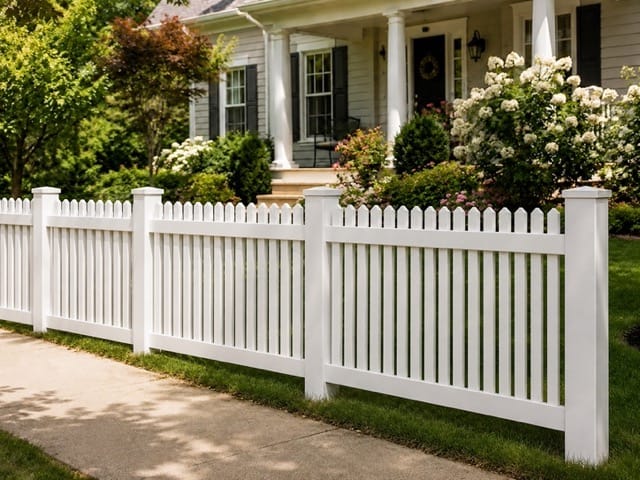 New Bedford TS vinyl fence related installation example 3
