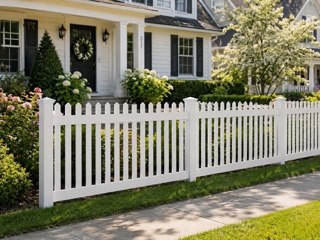 New Bedford vinyl fence related installation example 1