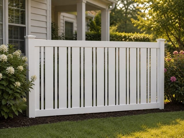 Newport vinyl fence related installation example 2