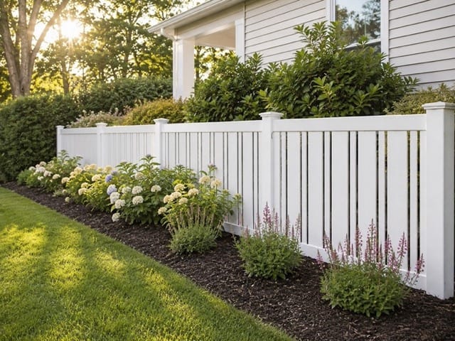 Newport vinyl fence related installation example 3