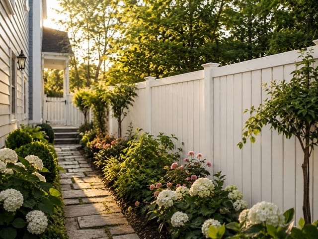Searsport vinyl fence related installation example 1
