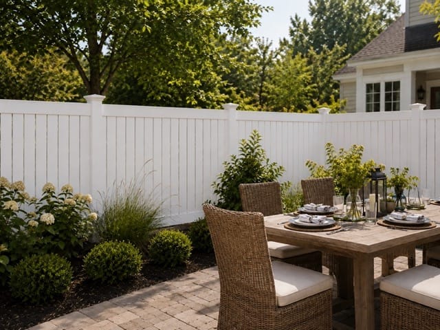 Searsport vinyl fence related installation example 2