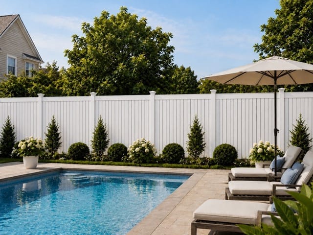 Searsport vinyl fence related installation example 3