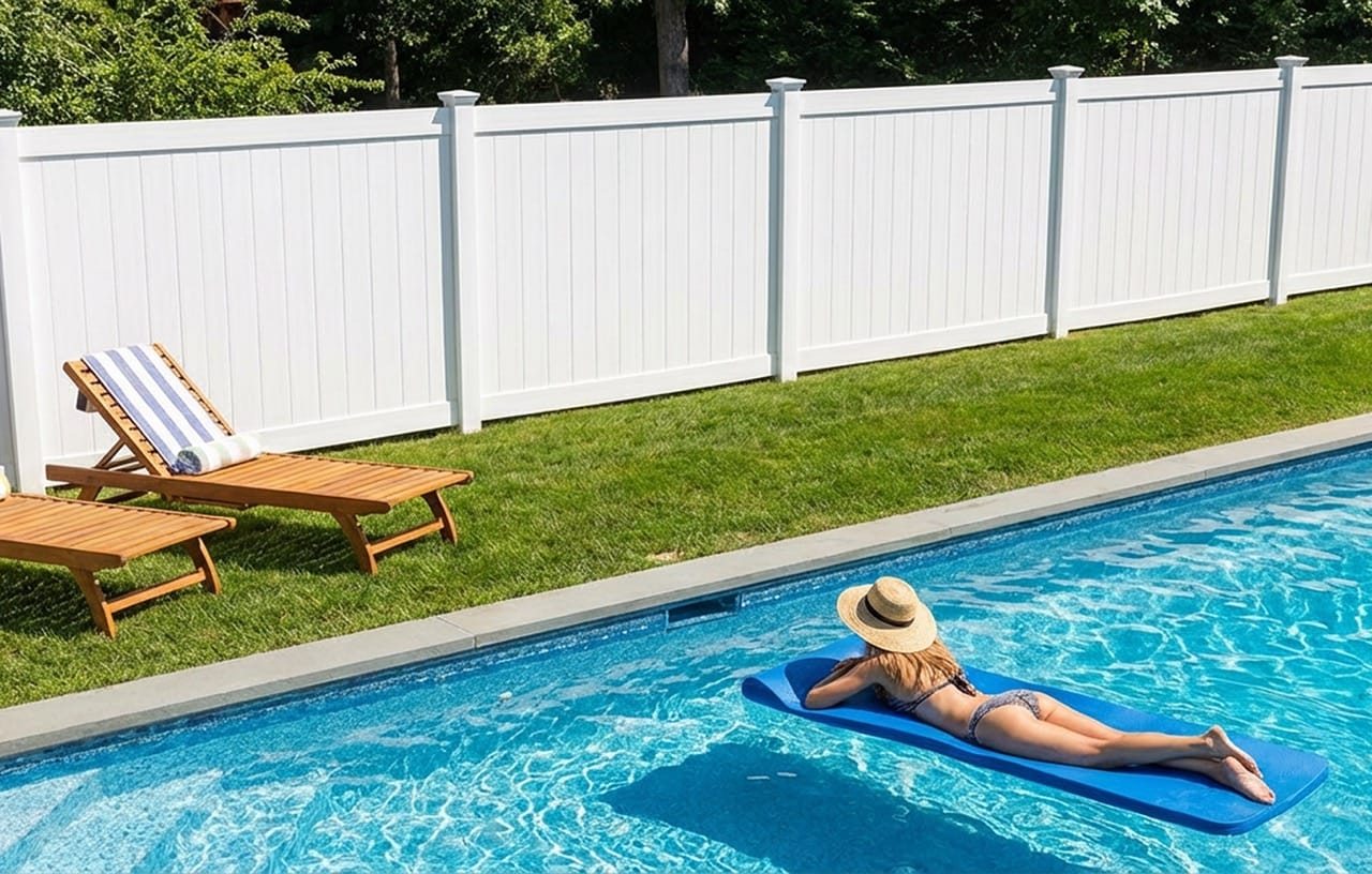 Privacy vinyl fence related installation example 1