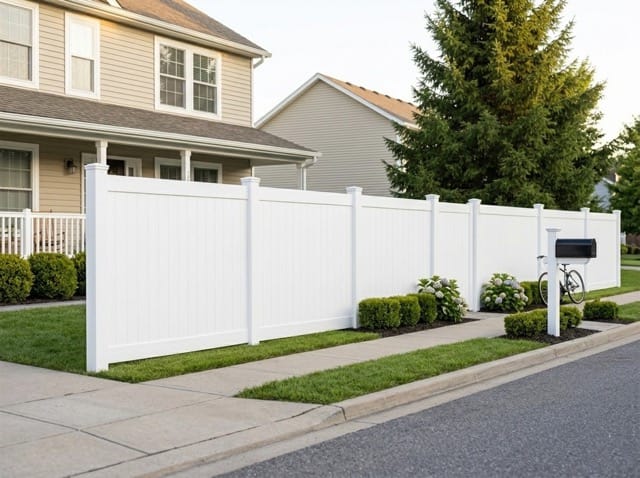 Privacy vinyl fence related installation example 3