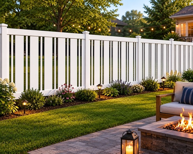 Stanford vinyl fence related installation example 1