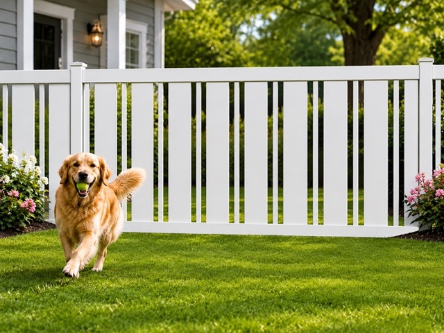 Stanford vinyl fence related installation example 2