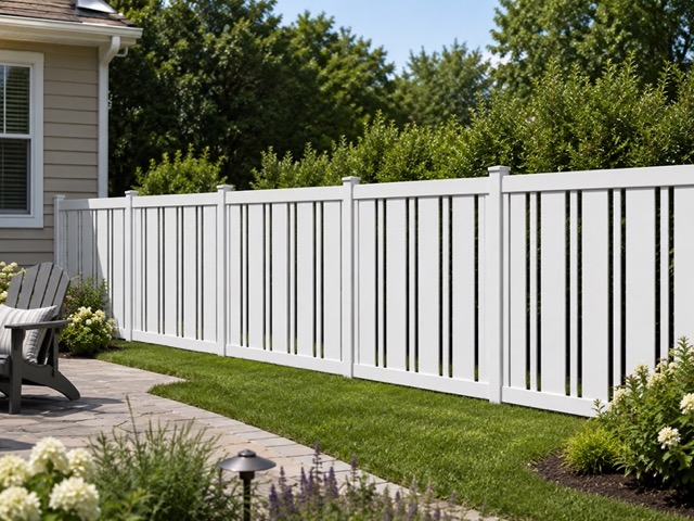 Stanford vinyl fence related installation example 3