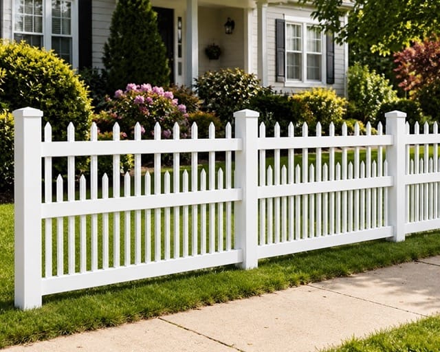 Wharton Creek Deluxe vinyl fence related installation example 1