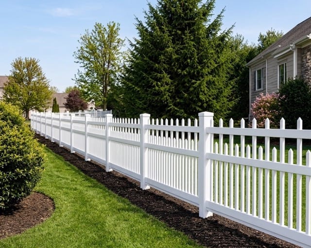 Wharton Creek Deluxe vinyl fence related installation example 3